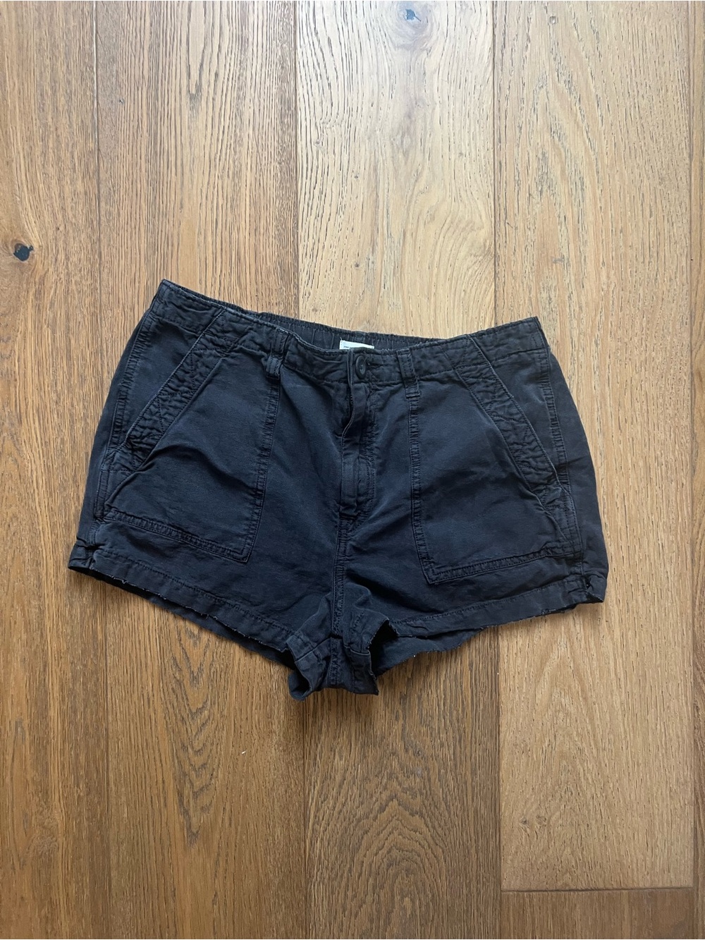 Aerie Women’s faded Black Casual Cotton Shorts
